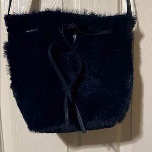 Apparis Midnight Blue Faux Fur Shoulder Bag